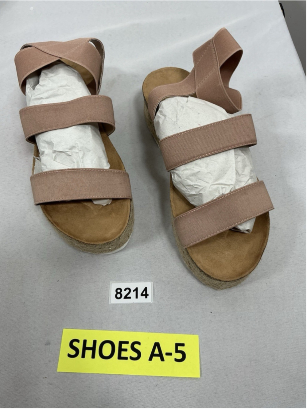 Womans New Nature Breeze Kacie Strappy Espadrille Wedge Sandals Size 8.5 Pink